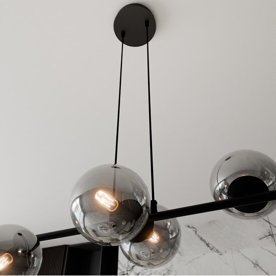 Emibig Emibig ROSSI 6 BL GRAFIT - Moderne hanglamp voor sfeervolle verlichting