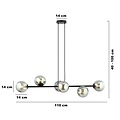 Emibig Emibig ROSSI 6 BL GRAFIT - Modern pendant lamp for stylish lighting
