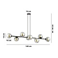 Emibig Emibig ROSSI 8 BL GRAFIT - Moderne hanglamp voor sfeervolle verlichting