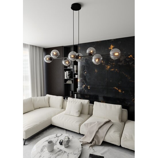 Emibig Emibig ROSSI 8 BL GRAFIT - Moderne hanglamp voor sfeervolle verlichting