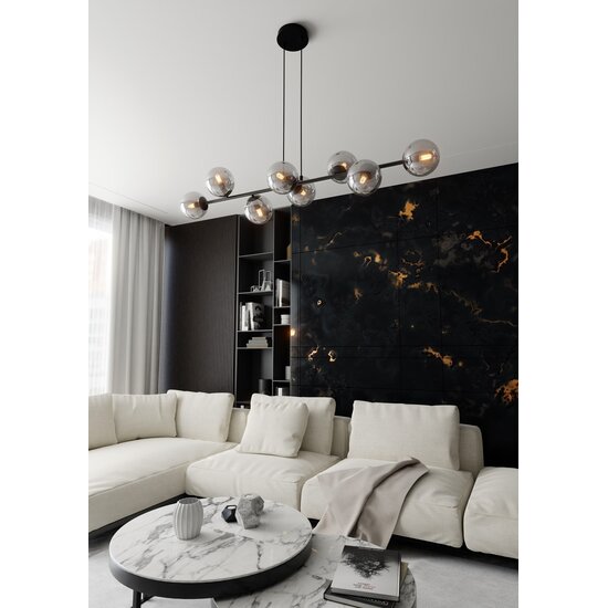 Emibig Emibig ROSSI 8 BL GRAFIT - Moderne hanglamp voor sfeervolle verlichting