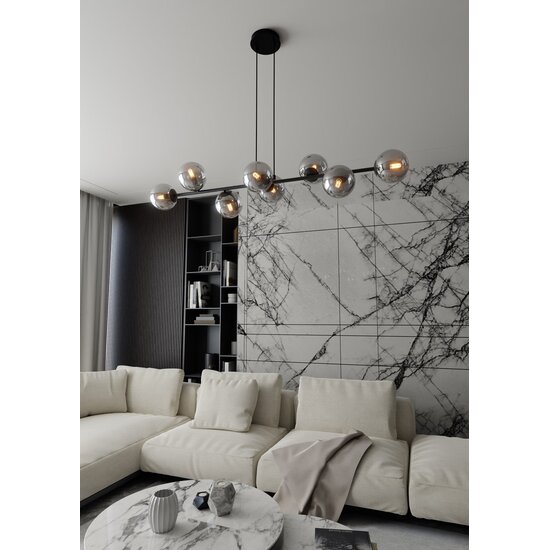 Emibig Emibig ROSSI 8 BL GRAFIT - Moderne hanglamp voor sfeervolle verlichting