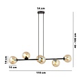 Emibig Emibig ROSSI 6 BL MIODOWY - Modern pendant lamp for stylish lighting