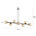 Emibig Emibig ROSSI 8 BL MIODOWY - Moderne hanglamp voor sfeervolle verlichting