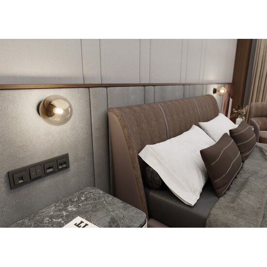 Emibig Emibig Rossi K1 Hanglamp - Modern design met amberkleurige lampenkap