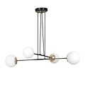 Emibig Emibig OGNIS 4 BLACK - Lampe Suspendue Glamour pour une Atmosphère Luxueuse