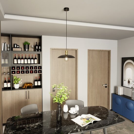 Emibig Emibig SPIRIT 1 BLACK - Lámpara colgante elegante Japandi