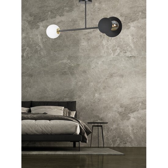 Emibig Emibig MINERVA 2 BLACK - Lampe de plafond moderne pour tous les espaces