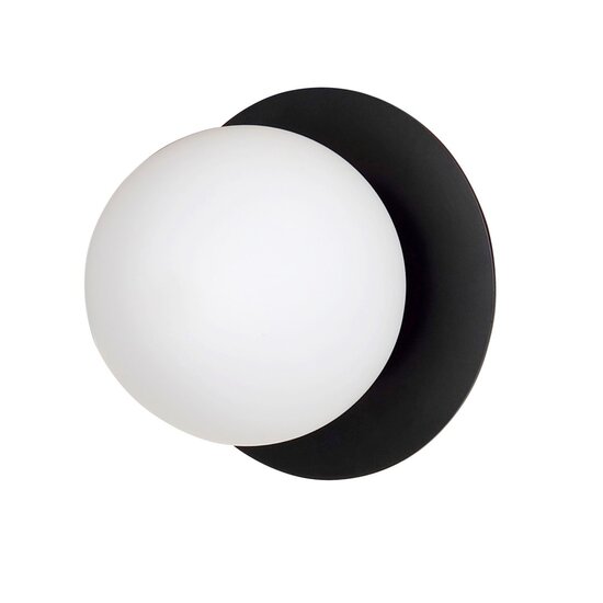 Emibig Emibig MINERVA K1 BLACK - Modern wall lamp made of steel and glass