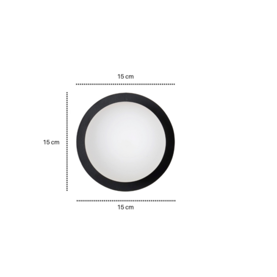 Emibig Emibig MINERVA K1 BLACK - Applique murale moderne en acier et verre