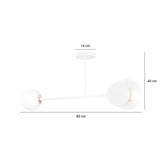 Emibig Emibig MINERVA 2 WEISS - Moderne Deckenlampe für stilvolle Räume
