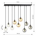 Emibig Emibig COSMO 9 BL MIX1 - Moderne hanglamp met stijl