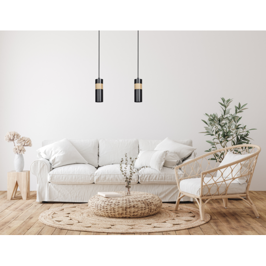 Emibig Emibig AKARI 1 Black Pendant Lamp - Stylish Japandi Lighting