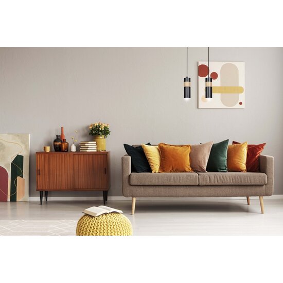 Emibig Emibig AKARI 2 BLACK - Stijlvolle Japandi Hanglamp