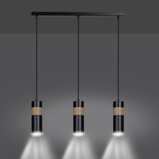 Emibig Emibig AKARI 3 BLACK - Stijlvolle Japandi Hanglamp