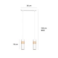 Emibig Emibig AKARI 2 WHITE - Élégante lampe suspendue Japandi