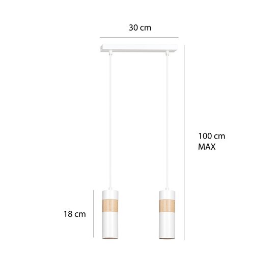 Emibig Emibig AKARI 2 WHITE - Élégante lampe suspendue Japandi