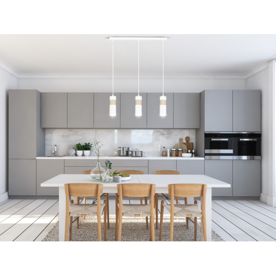 Emibig Emibig AKARI 3 WHITE - Elegante Japandi hanglamp