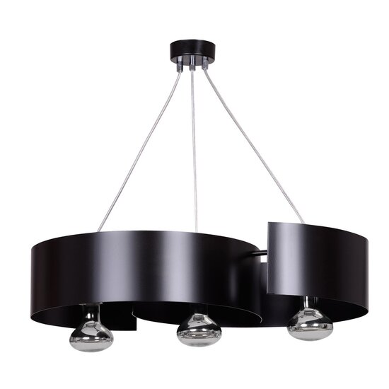 Emibig Emibig VIXON 3 BLACK - Lampe suspendue moderne en acier revêtu de poudre