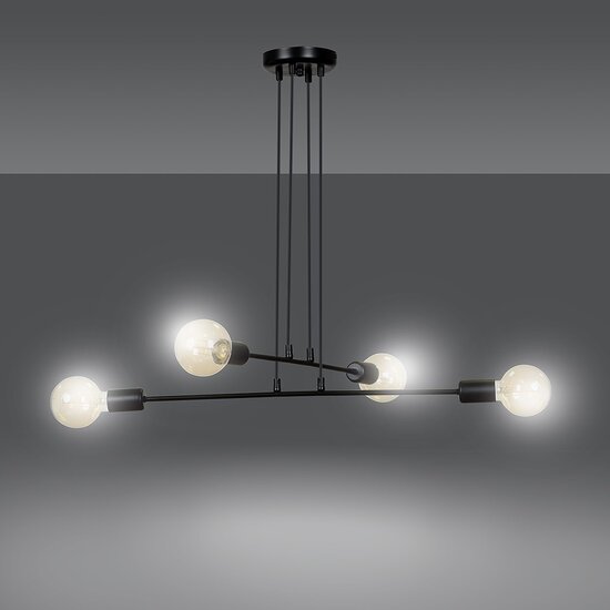 Emibig Emibig MULTIPO 4 Lampe Suspendue Noire - Design Minimaliste pour Tous les Espaces