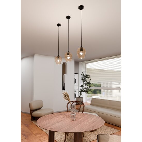 Emibig Emibig ISTAR 1 Pendant Lamp - Modern design with amber glass shade
