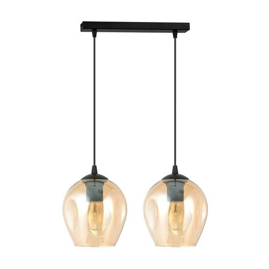 Emibig Emibig ISTAR 2 Hanglamp - Modern design met amber glazen kap