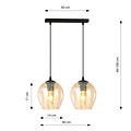 Emibig Emibig ISTAR 2 Pendant Lamp - Modern design with amber glass shade