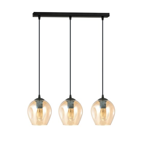 Emibig Emibig ISTAR 3 Suspension - Design moderne avec abat-jour en verre ambre