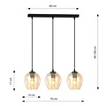 Emibig Emibig ISTAR 3 Pendant Lamp - Modern design with amber glass shade