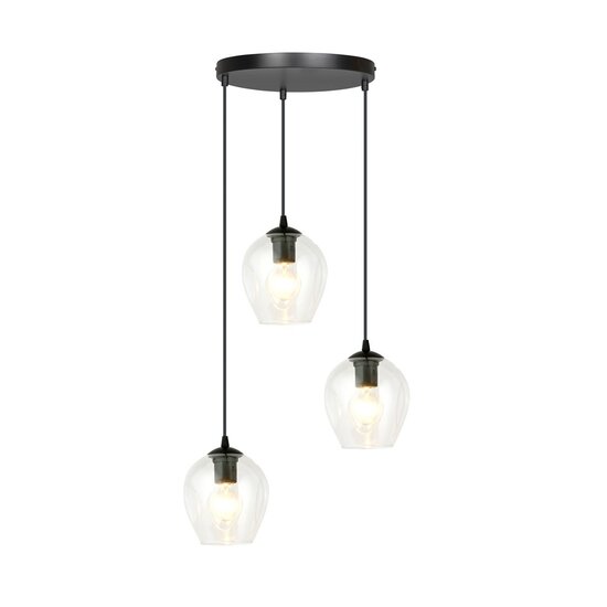 Emibig Emibig ISTAR 3 BL PREMIUM TRANSPARENT - Moderne hanglamp met transparante kap