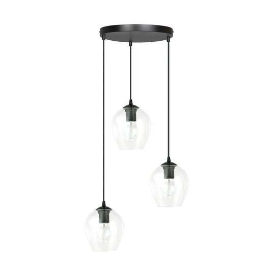 Emibig Emibig ISTAR 3 BL PREMIUM TRANSPARENT - Lampe suspendue moderne avec abat-jour transparent