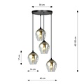 Emibig Emibig ISTAR 4 BL PREMIUM GRAPHITE - Modern pendant lamp made of powder-coated steel