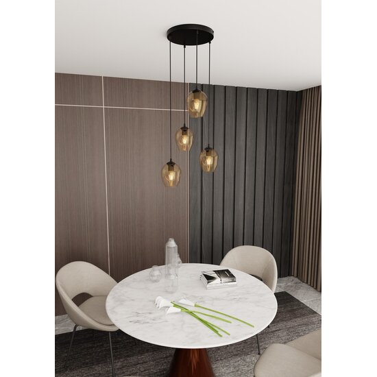 Emibig Emibig ISTAR 4 BL PREMIUM MIODOWY - Lampe Suspendue Moderne avec Couleur Ambre