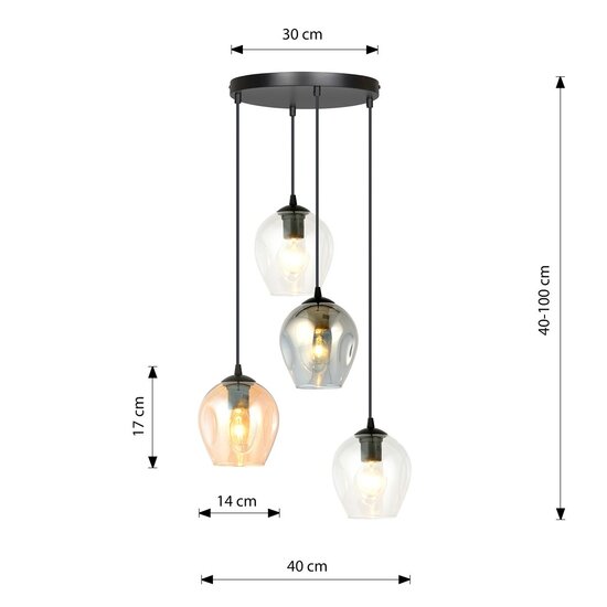 Emibig Emibig ISTAR 4 BL PREMIUM MIX - Lampe suspendue moderne pour un éclairage élégant