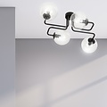 Emibig Emibig BRENDI 4 BL TRANSPARENT - Plafonnier moderne avec abat-jour transparent