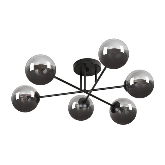 Emibig Emibig Brendi 6B Hanglamp - Moderne stijl met grafietkleur
