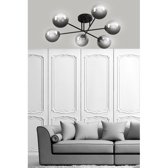 Emibig Emibig Brendi 6B Ceiling Lamp - Modern style in graphite color