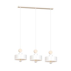 Emibig TUNISO 3 Lampe Suspendue Blanche