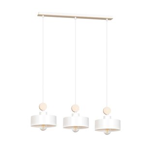 Emibig TUNISO 3 Lampe Suspendue Blanche