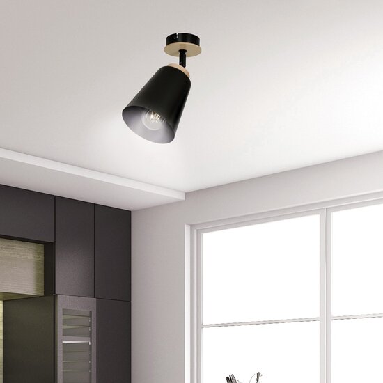 Emibig Emibig ATLAS 1 BLACK - Scandinavian ceiling lamp made of steel