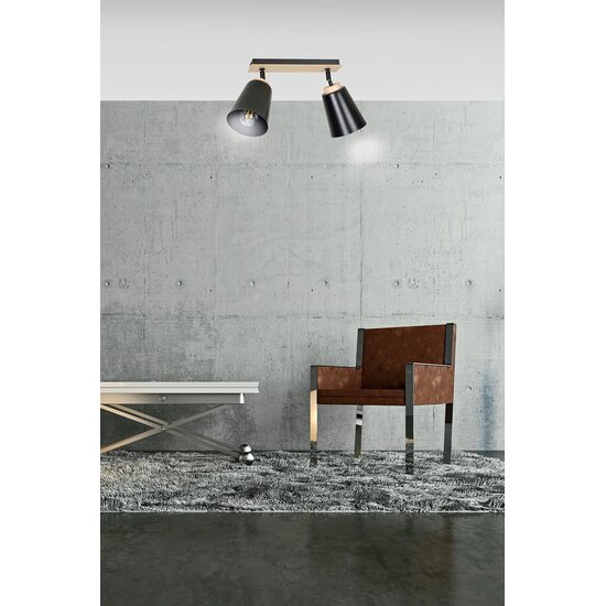 Emibig Emibig ATLAS 2 BLACK - Scandinavian ceiling lamp made of powder-coated steel