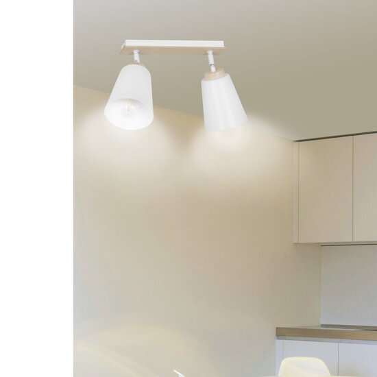 Emibig Emibig ATLAS 2 WHITE - Scandinavische plafondlamp van poedercoated staal