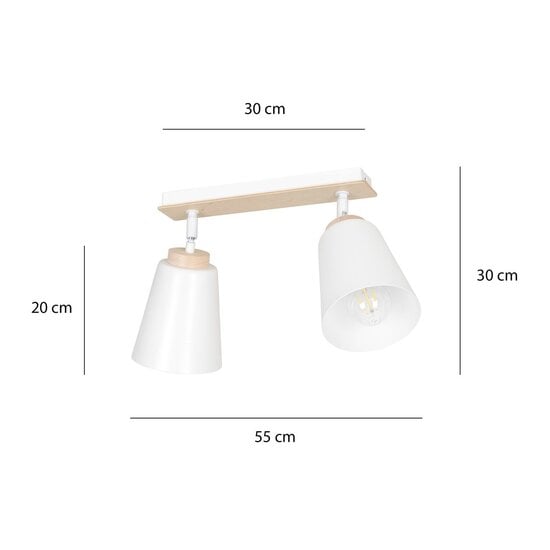 Emibig Emibig ATLAS 2 WHITE - Scandinavische plafondlamp van poedercoated staal