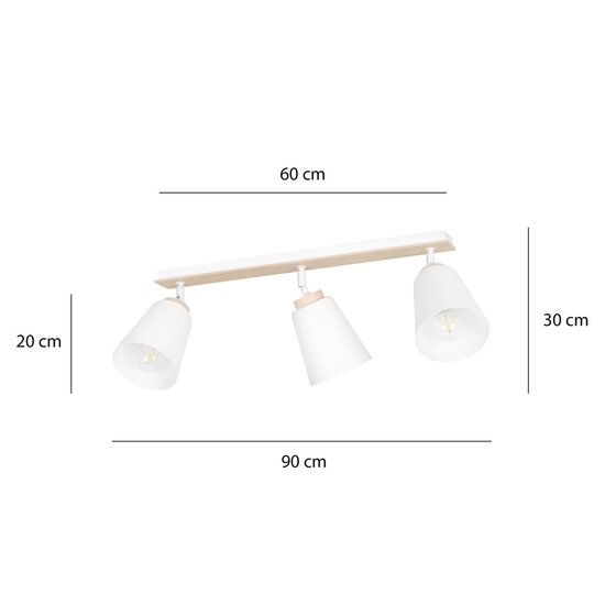 Emibig Emibig ATLAS 3 WHITE - Scandinavische plafondlamp voor een moderne uitstraling