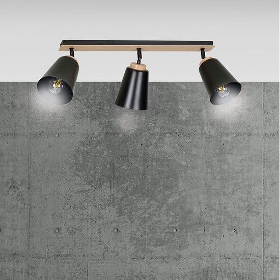 Emibig Emibig ATLAS 3 BLACK - Lámpara de techo de diseño escandinavo