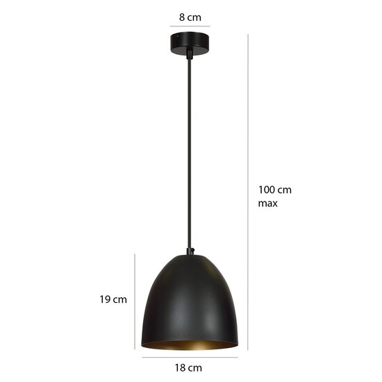 Emibig Emibig LENOX 1 Black/White - Modern Pendant Lamp for Any Space