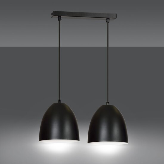 Emibig Emibig LENOX 2 Zwart/Wit - Moderne Hanglamp voor Elke Ruimte