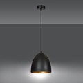 Emibig Emibig LENOX 1 Negro / Oro - Lámpara colgante moderna para un ambiente elegante