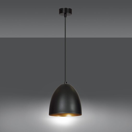 Emibig Emibig LENOX 1 Negro / Oro - Lámpara colgante moderna para un ambiente elegante