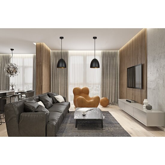 Emibig Emibig LENOX 1 Black / Gold - Modern Pendant Lamp for a Stylish Interior